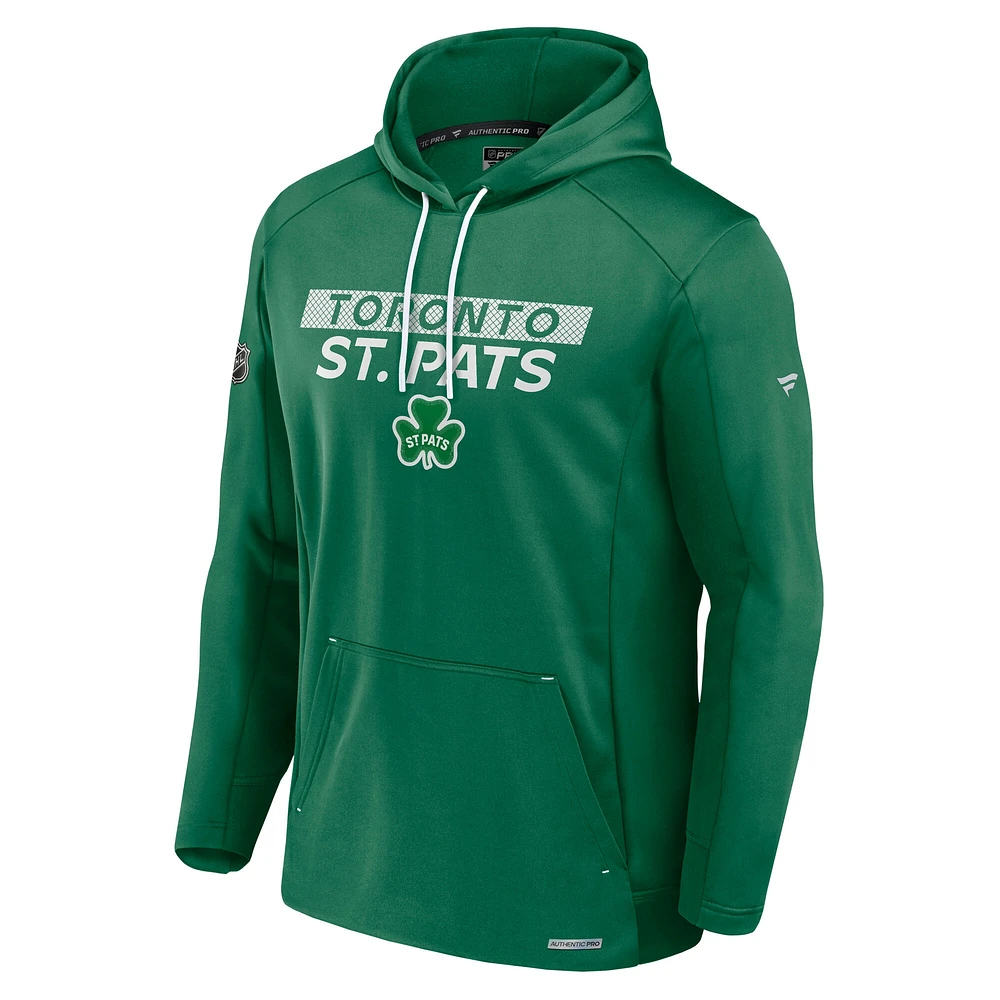Men's Fanatics  Kelly Green Toronto Maple Leafs Authentic Pro Alternate Fleece Pullover Hoodie