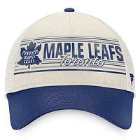 Men's Fanatics Khaki/Blue Toronto Maple Leafs True Classic Retro Trucker Snapback Hat