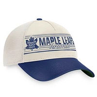 Men's Fanatics Khaki/Blue Toronto Maple Leafs True Classic Retro Trucker Snapback Hat