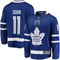 Maillot Breakaway à domicile des Maple Leafs de Toronto Fanatics Max Domi pour hommes, bleu