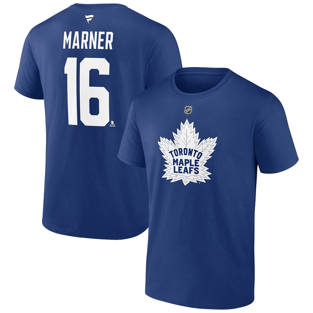 Fanatics pour hommes Mitch Marner bleu Toronto Maple Leafs Special Edition 2.0 - T-shirt avec nom et numéro