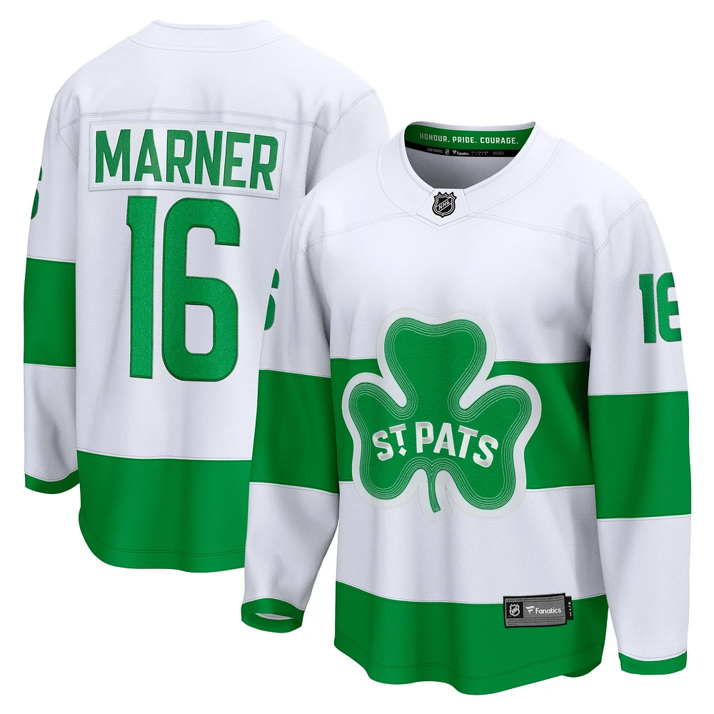 Fanatics pour hommes Mitch Marner blanc Toronto Maple Leafs St. Patricks Maillot de joueur suppléant Premier Breakaway