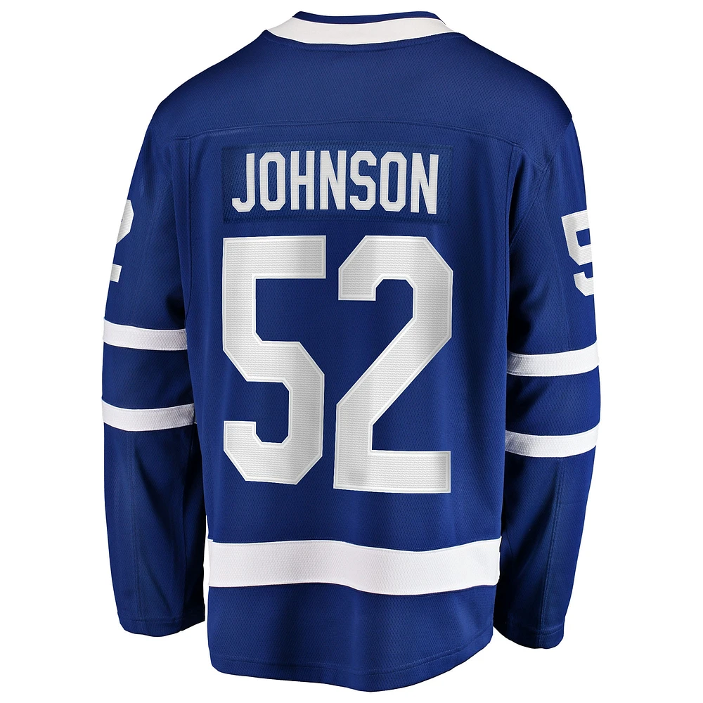 Men's Fanatics Reese Johnson Blue Toronto Maple Leafs Home Breakaway Jersey