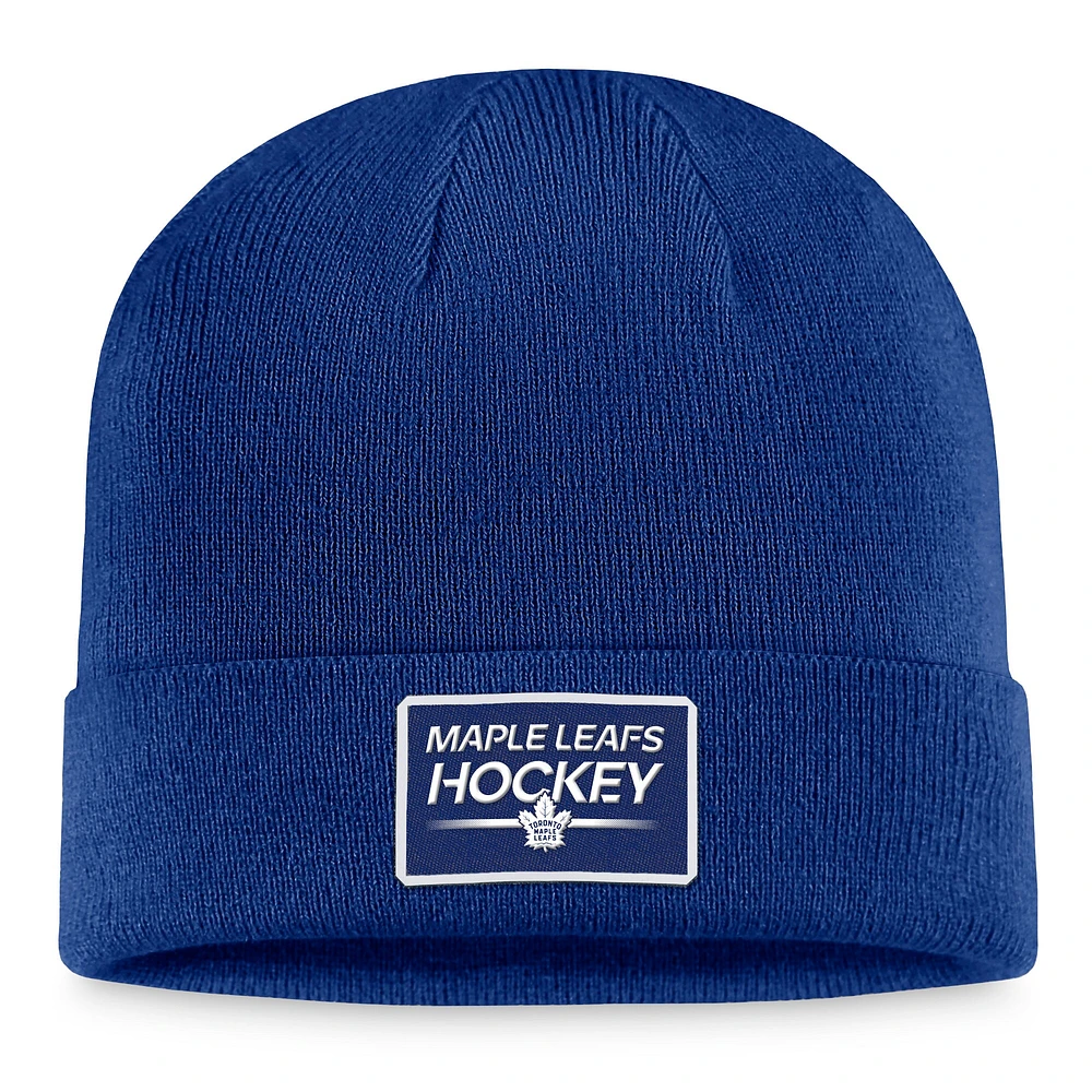 Bonnet en tricot à revers Fanatics Royal Toronto Maple Leafs pour hommes