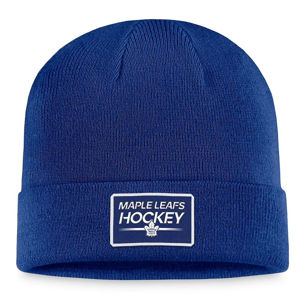 Bonnet en tricot à revers Fanatics Royal Toronto Maple Leafs pour hommes