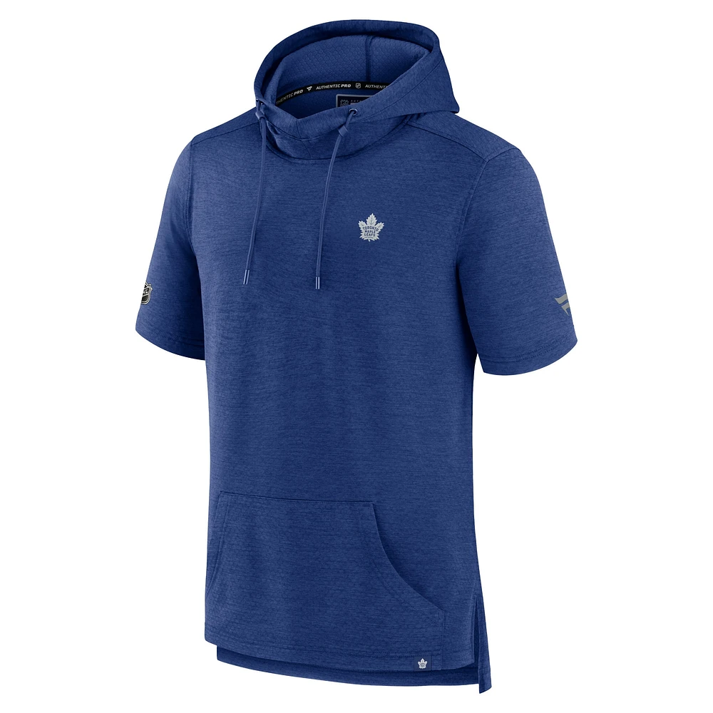 Men's Fanatics  Royal Toronto Maple Leafs Short Sleeve Pullover Hoodie