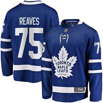 Fanatics pour hommes Ryan Reaves - Maillot bleu d'échappée à domicile des Maple Leafs de Toronto