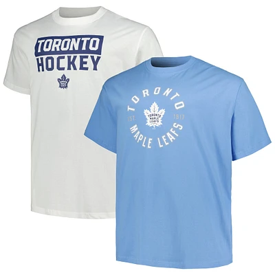 Ensemble de 2 t-shirts Fanatics Toronto Maple Leafs Big & Tall pour hommes