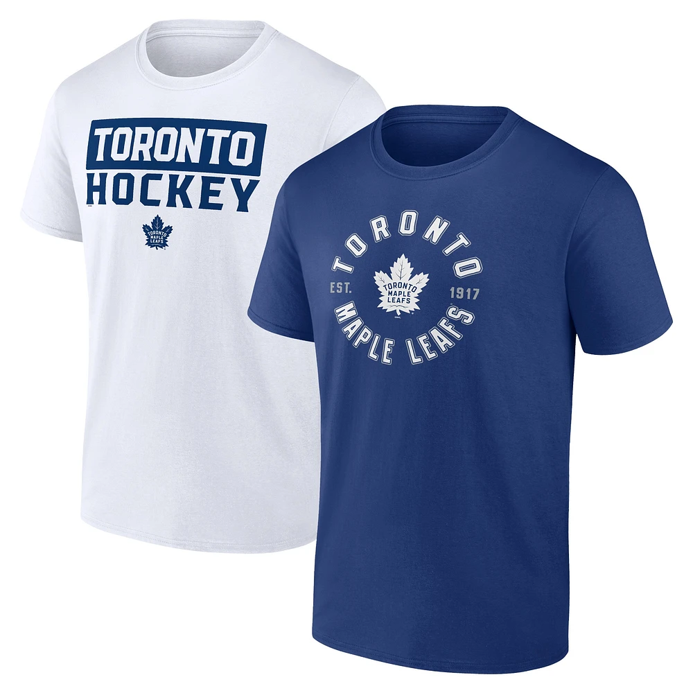 Men's Fanatics Toronto Maple Leafs Serve T-Shirt Combo Pack