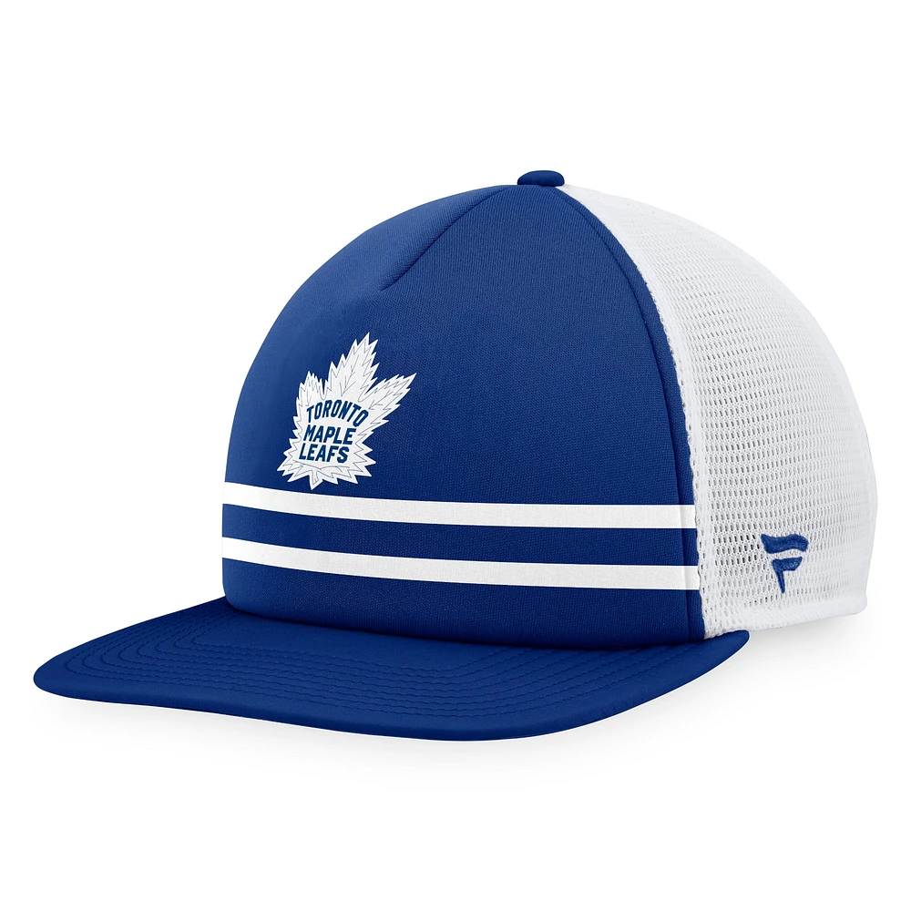 Fanatics pour hommes Toronto Maple Leafs Special Edition 2.0 - Casquette de camionneur réglable en mousse sur le devant