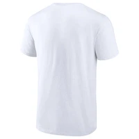 T-shirt blanc Fanatics pour homme avec slogan des séries éliminatoires de la Coupe Stanley 2025 Maple Leafs Toronto