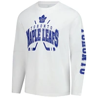 Men's Fanatics White Toronto Maple Leafs Force Check Long Sleeve T-Shirt