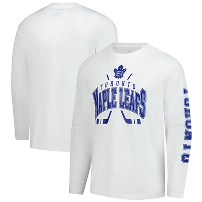 Men's Fanatics White Toronto Maple Leafs Force Check Long Sleeve T-Shirt