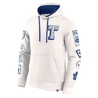 Men's Fanatics White Toronto Maple Leafs Letterman Fleece Pullover Hoodie