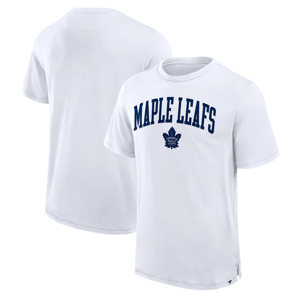 T-shirt en coton pima blanc pour hommes Fanatics des Maple Leafs de Toronto