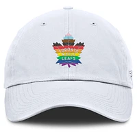 Men's Fanatics White Toronto Maple Leafs PRIDE Adjustable Hat