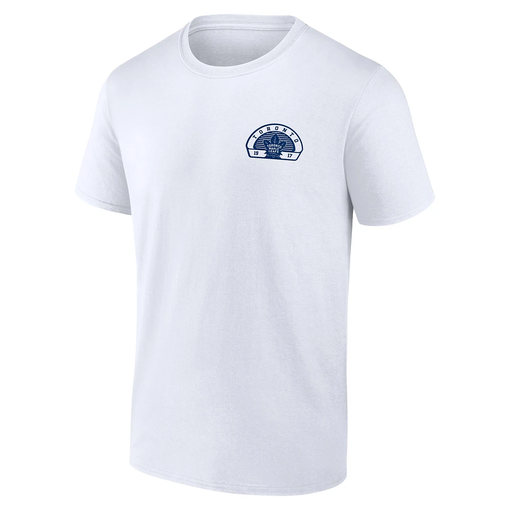 T-shirt blanc Fanatics Valor pour hommes des Maple Leafs de Toronto