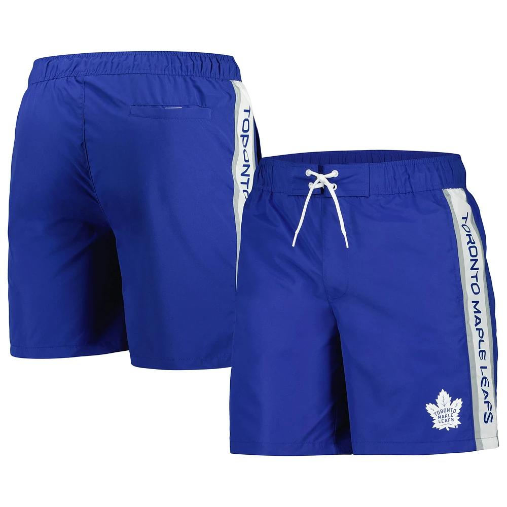 Maillot de bain Streamline Volley des Maple Leafs Toronto bleu G-III Sports by Carl Banks pour hommes