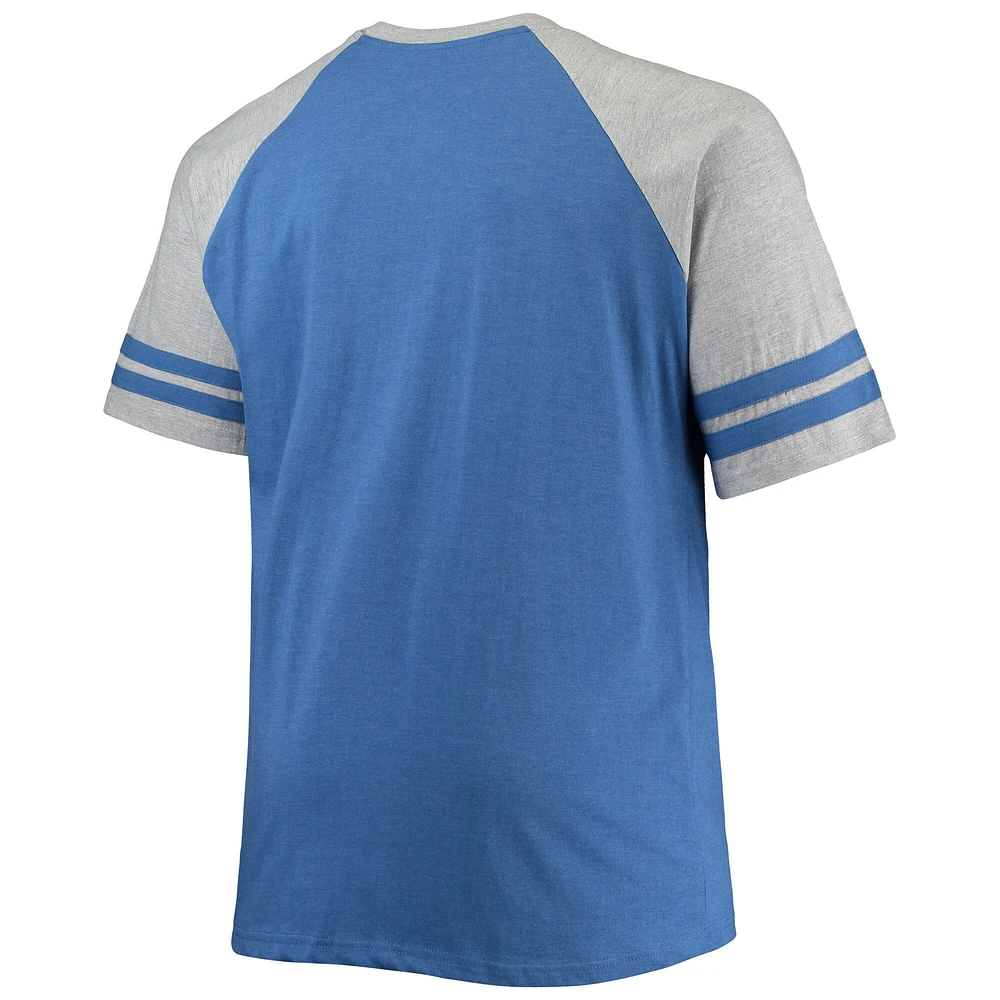 T-shirt raglan grand et des Maple Leafs de Toronto bleu chiné pour hommes