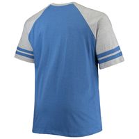 Men's Heathered Blue Toronto Maple Leafs Big & Tall Raglan T-Shirt