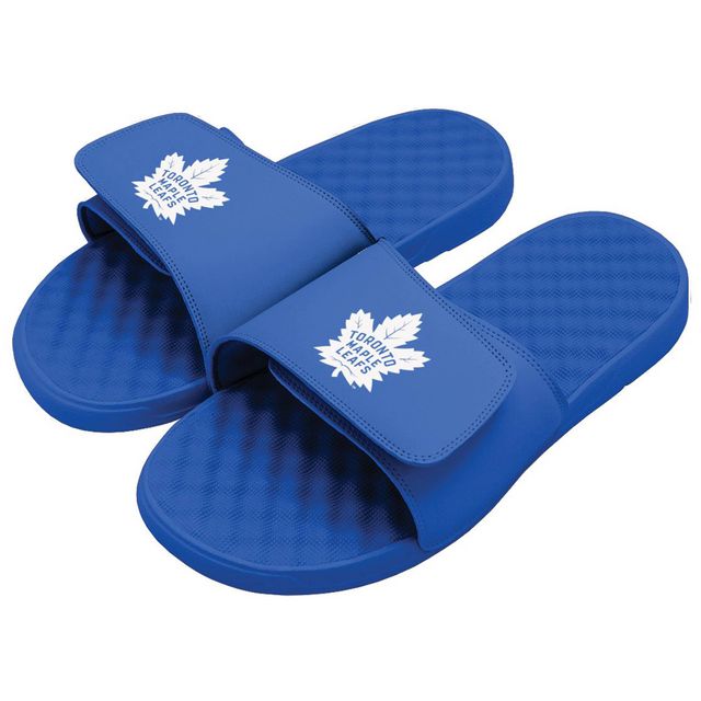 Islide Blue Toronto Maple Leafs Primary Logo pour hommes - Sandales à enfiler