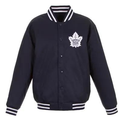 Toronto Maple Leafs JH Design Front Hit Poly Twill Jacket - Navy