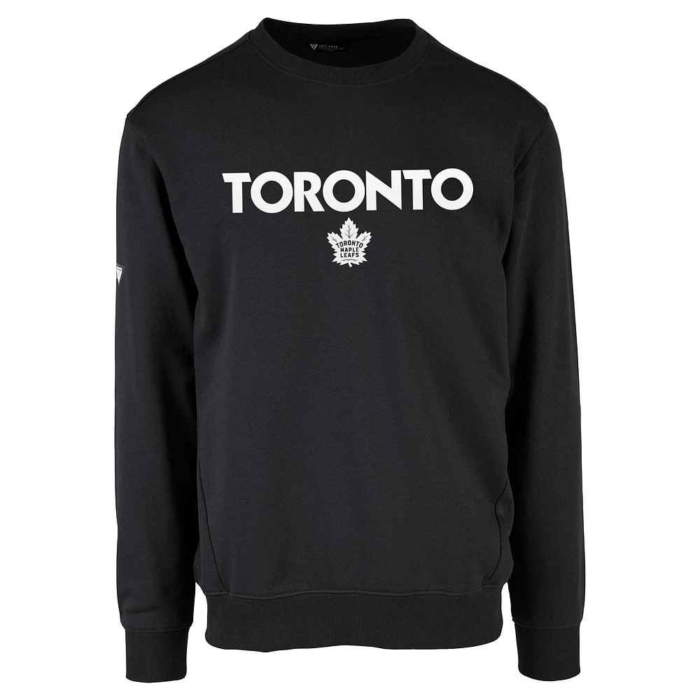 Men's Levelwear  Black Toronto Maple Leafs Zane City Capsule Pullover Sweatshirt