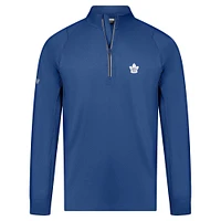 Men's Levelwear Blue Toronto Maple Leafs Theory Insignia Core Raglan Quarter-Zip Pullover Top