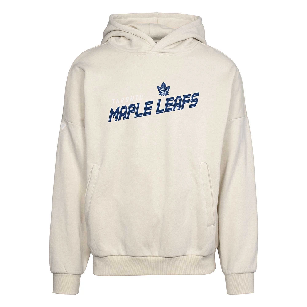 Men's Levelwear Khaki Toronto Maple Leafs Contact Premier Pullover Hoodie