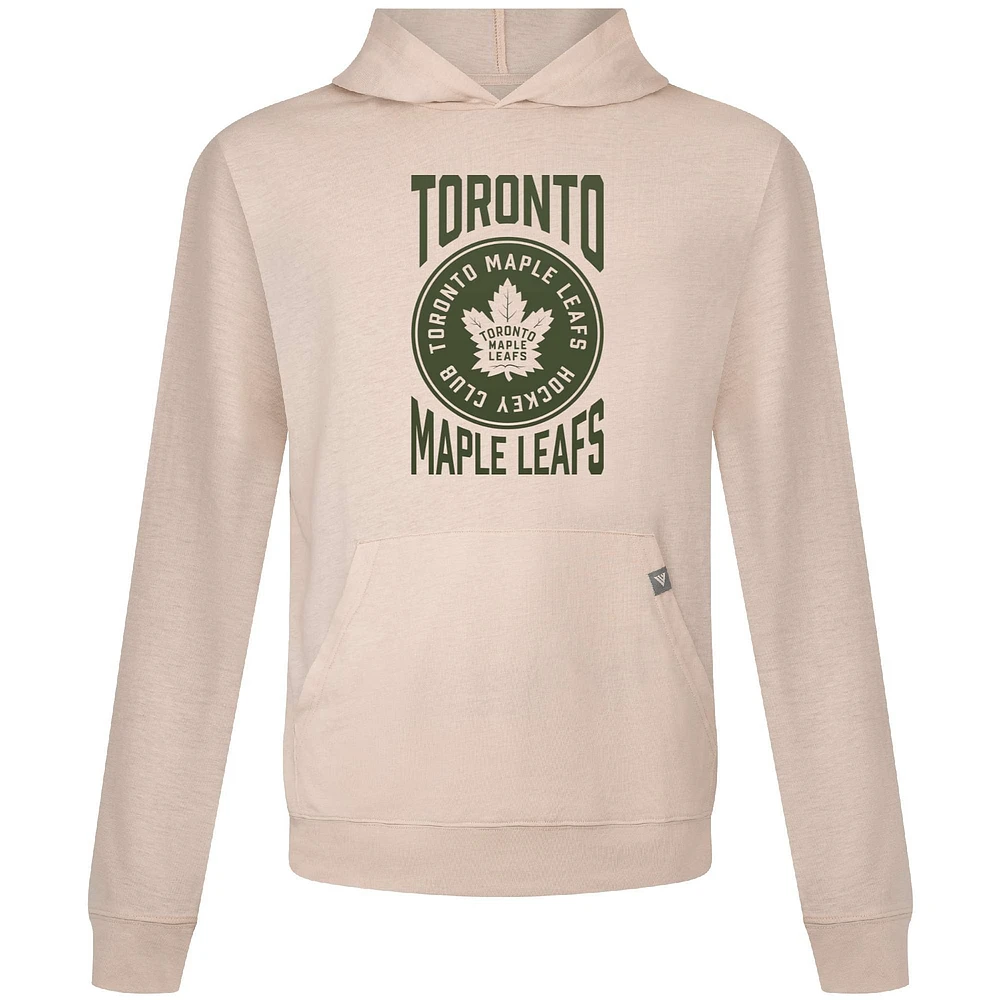 Sweat à capuche enfiler Delta Relay Stamp des Maple Leafs de Toronto pour hommes Levelwear Oatmeal