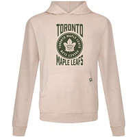 Men's Levelwear Oatmeal Toronto Maple Leafs Delta Relay Stamp Pullover Hoodie