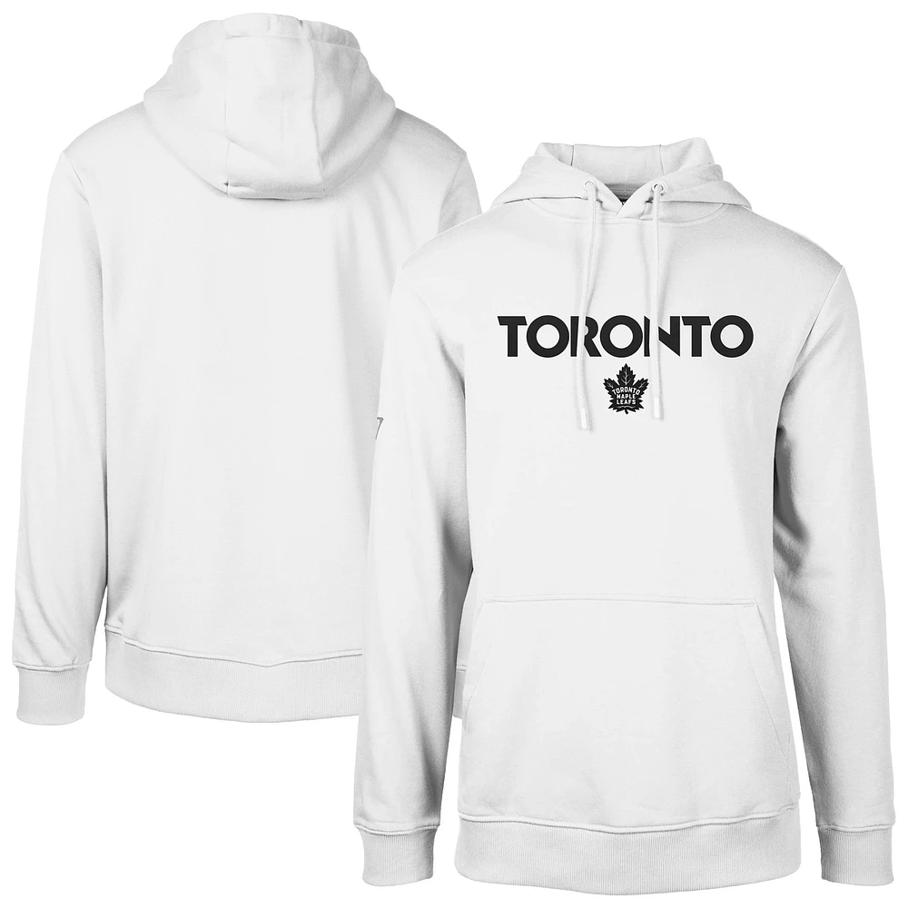 Men's Levelwear White Toronto Maple Leafs Podium City Capsule Pullover Hoodie