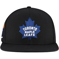 Casquette Snapback noire Mitchell & Ness des Maple Leafs de Toronto pour hommes