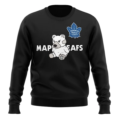 Men's Mitchell & Ness Black Toronto Maple Leafs Plush Pullover Sweatshirt