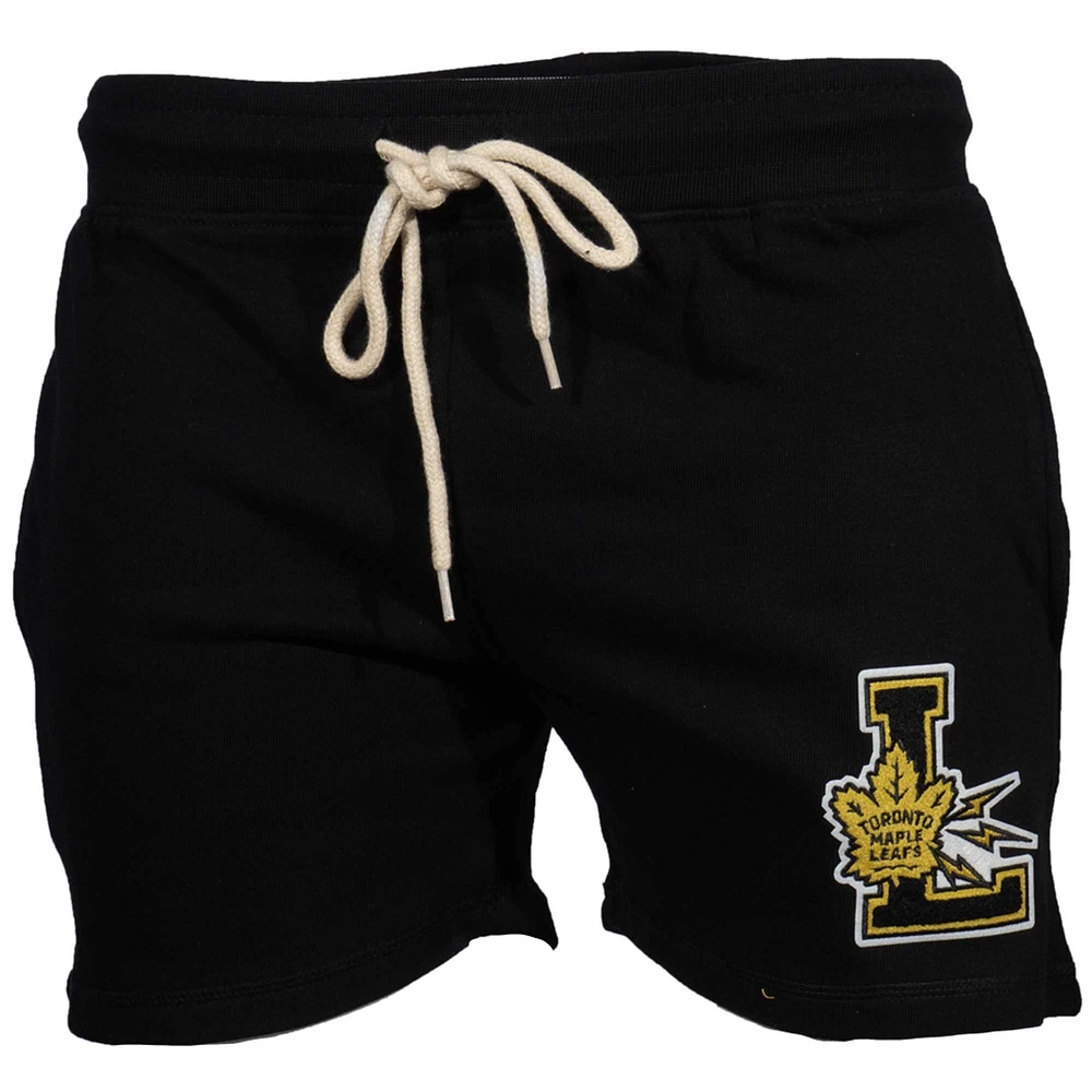 Men's Mitchell & Ness Black Toronto Maple Leafs Stallion Shorts