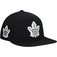 Casquette à visière noire Mitchell & Ness pour homme des Maple Leafs de Toronto