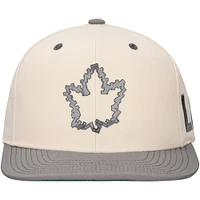 Casquette à visière noire à bande noire pour homme des Maple Leafs de Toronto de Mitchell & Ness