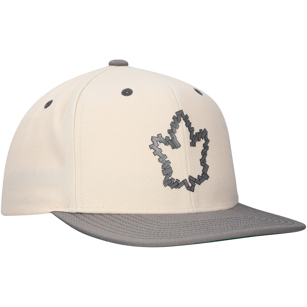 Casquette à visière noire à bande noire pour homme des Maple Leafs de Toronto de Mitchell & Ness