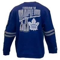 Men's Mitchell & Ness Heather Gray Toronto Maple Leafs All Over Pullover Sweatshirt