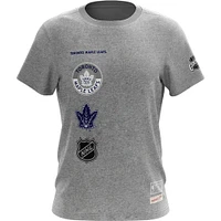 T-shirt de la collection City des Maple Leafs Toronto Mitchell & Ness pour homme, gris chiné