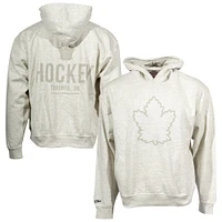Men's Mitchell & Ness Oatmeal Toronto Maple Leafs Hockey Nights Oversized Pullover Hoodie