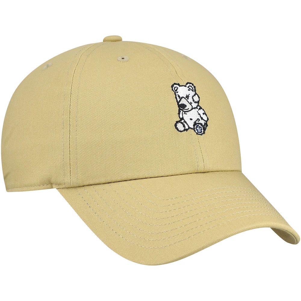 Men's Mitchell & Ness  Tan Toronto Maple Leafs Plush Doll Adjustable Dad Hat