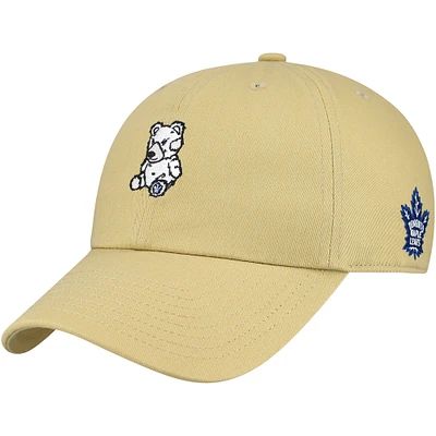 Men's Mitchell & Ness  Tan Toronto Maple Leafs Plush Doll Adjustable Dad Hat