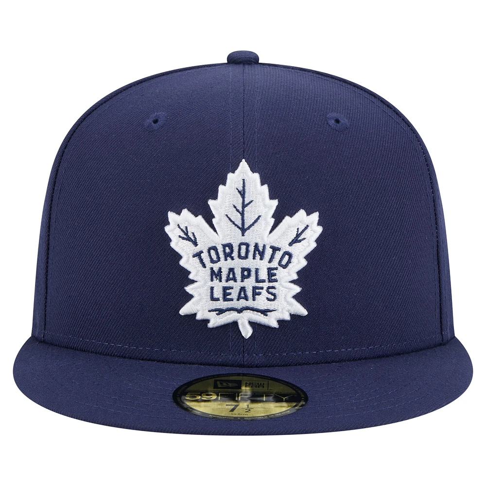 Men's New Era Navy Toronto Maple Leafs 59FIFTY Fitted Hat