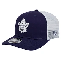 Casquette camionneur extensible 9SEVENTY bleu marine Toronto Maple Leafs New Era pour homme