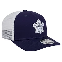 Casquette camionneur extensible 9SEVENTY bleu marine Toronto Maple Leafs New Era pour homme