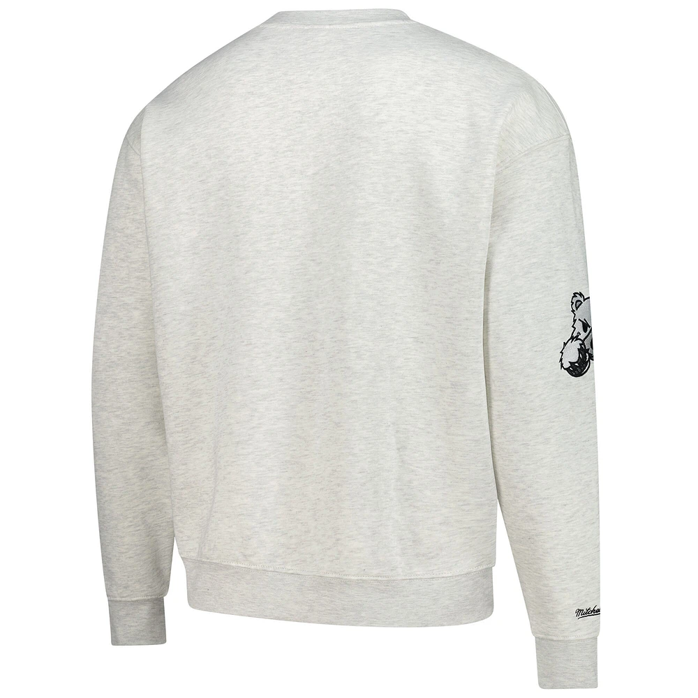 Pull ras du cou en peluche pour homme avec motif flocons d'avoine des Maple Leafs de Toronto