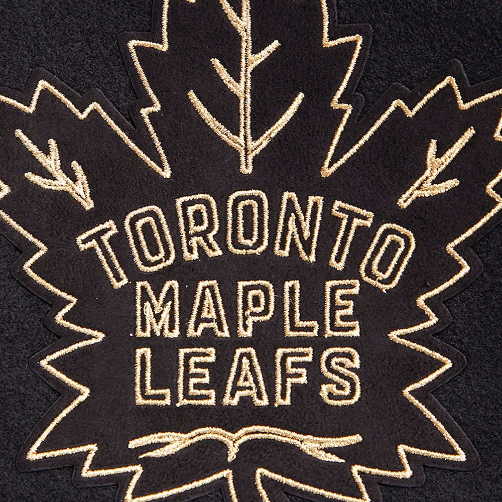 Men's Pro Standard Toronto Maple Leafs Black & Gold Full-Zip Varsity Jacket