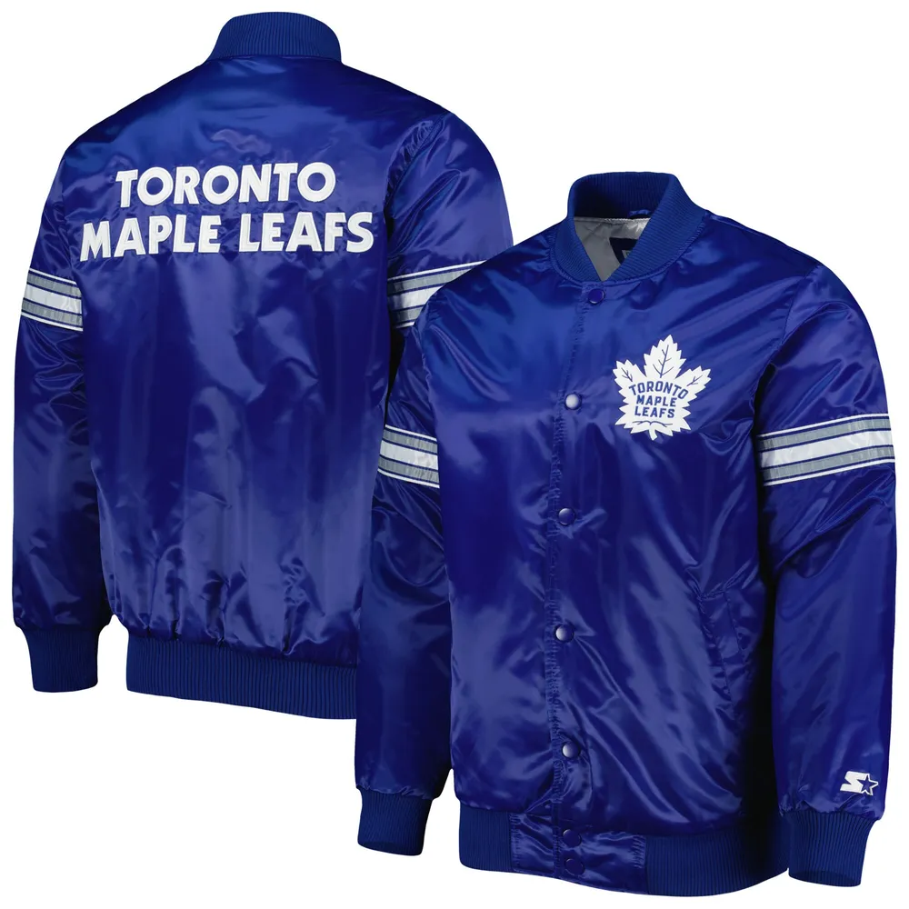 Toronto Maple Leafs Starter Pick & Roll Satin Full-Snap Varsity