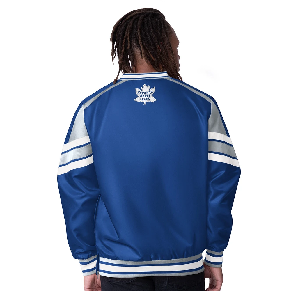 Men's Starter  Blue Toronto Maple Leafs Reliver I V-Neck Pullover Jacket